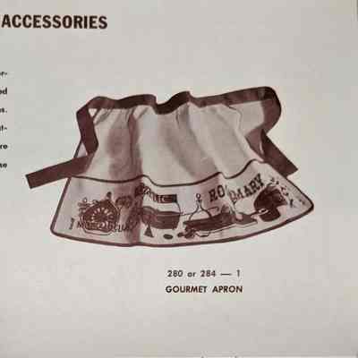 Gourmet 280 or 284-1 apron, right.: From “Country Prints by Robert Darr Wert and Neighbors”, c.1966. Image: Clark Peramo
