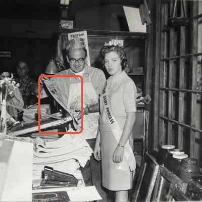 Bob at the Country Prints booth at the 1965 Big East Fair, Springfield MA.: Collection of Sara Leeper.