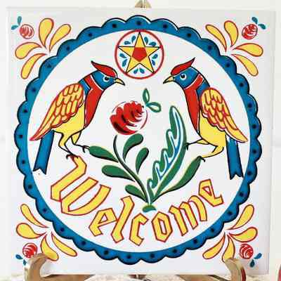 Tile: Pennsylvania Dutch, Welcome (TK)