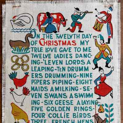 Gift Greeting, Christmas: Twelve Days, Colonial, Twelfth Day (TK)