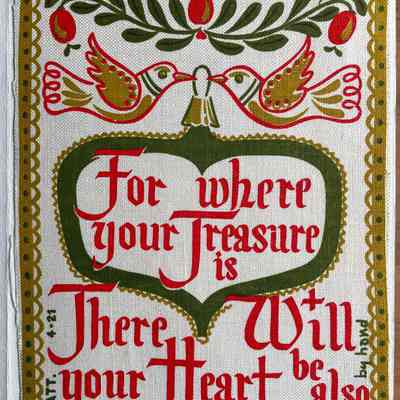 Linen print.