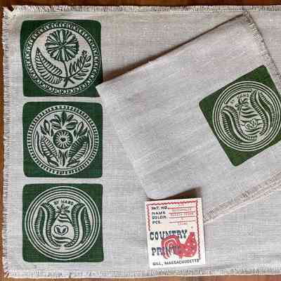 Placemat: Buttermold 113, c.1949, One Color, Bottle Green