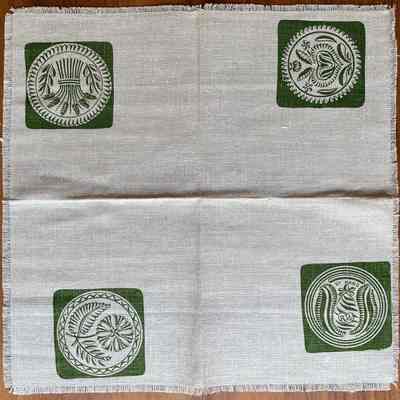 Matching square napkin.