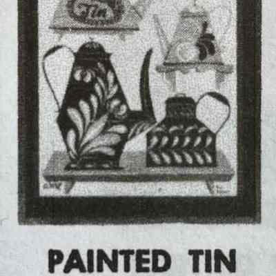 Framed Print: Painted Tin 97-3; see “Framed Prints and Mounted Prints” entries.: From “Country Prints in Frames”, c.1955.