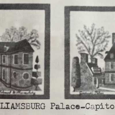 Print: Williamsburg Palace-Capitol 912-8 Pair