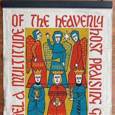 Wallhanging, Christmas, Scroll: Gloria 215