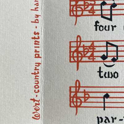 Signature, interior crease of note folder.
