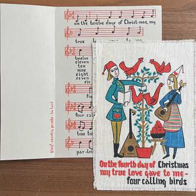 12 Days (TK) note folder with unmounted Fourth Day (TK) print.