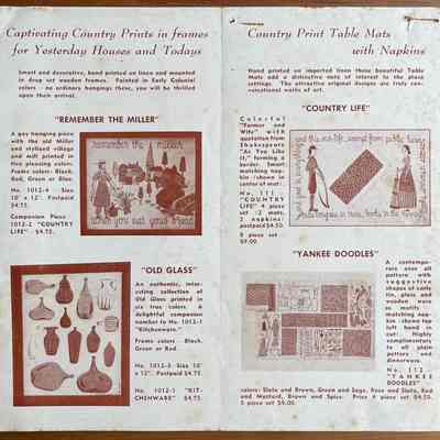 Remember the Miller 1012-4, upper left. From a Churchill Barn/Country Prints brochure, c.1952.: Collection of Sara Leeper. Image: PKM