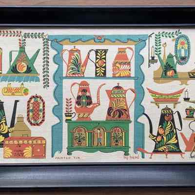 Matching framed print: Painted Tin 917-3.: PKM collection.