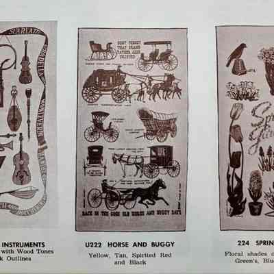 Horse and Buggy U222 wall hanging, center.: From “Country Prints by Robert Darr Wert and Neighbors”, c.1966. Image: Clark Peramo