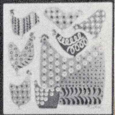 Roosters T-1 is a pair with hens T-2.: From “Robert Darr Wert/Country Print Tiles”, c.1954. Collection of Sara Leeper.