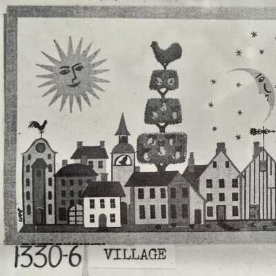 Village 1330-6 is a pair with Farm 1330-5 above; see separate entry.: Cropped from image below.