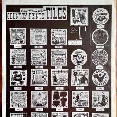 Branding, Brochure: c.1960 Robert Darr Wert/Country Prints Tiles (Wholesale)