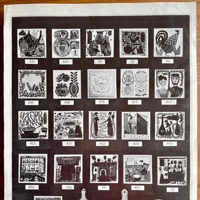 Cherry Tree T-81, bottom right corner.: From “Robert Darr Wert/Country Prints Tiles”, c.1960.