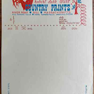 Invoice sheet.