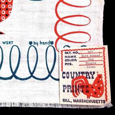 Example with a Country Prints product tag designating this print as a runner.: Image: Worthpoint.com; see web link.