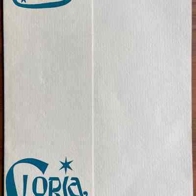 Gift Greeting note folder, Gloria, in blue.