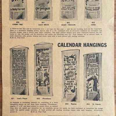 Lord’s Prayer 851 in a 1964 introductory brochure for the Fall & Christmas retail market.: “Fall & Christmas 1964”. Collection of Sara Leeper. Image: PKM.