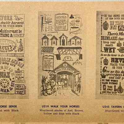 Tavern Proverbs U245 towel/wallhanging, right.: From “Country Prints by Robert Darr Wert and Neighbors”, c.1963. Image: Michael J. Dawson