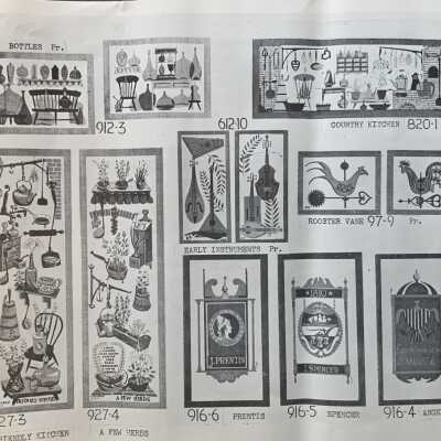 Angell 916-4 tavern sign, lower right corner.: From “Country Prints in Frames Designed by Robert Darr Wert”, c.1960. Image: PKM