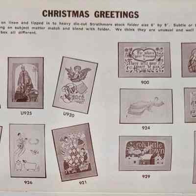 Christmas Greeting C928, upper left.: From “Country Prints by Robert Darr Wert and Neighbors” c.1966. Image: Clark Peramo