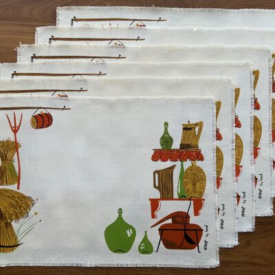 Six placemats.