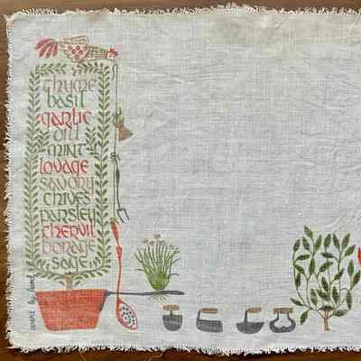 Matching placemat: Kitchen Garden (TK).: PKM collection.