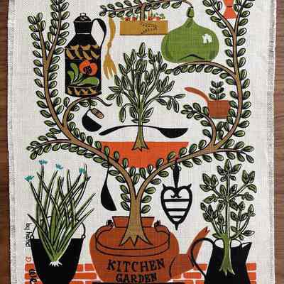 Matching Gift Greeting and framed print: Kitchen Garden (TK).: PKM collection.