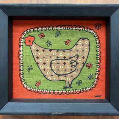 Framed print: Chickens 67-3, one of a pair (Hen).: PKM collection. Images: PKM, unless noted.