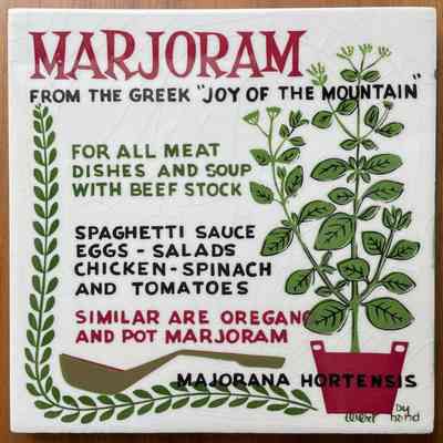 Tile: Herbs, Marjoram T-72