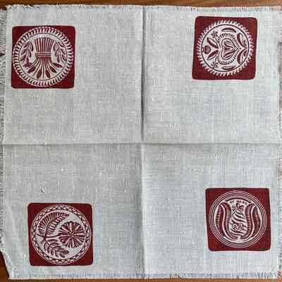Matching square napkin.