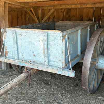Ox cart at the Freeman Farm similar to the one illustrated at right in the composition.