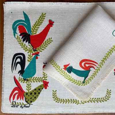 Placemat: Rooster Patch 129, Chartreuse