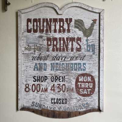 Branding, Signage: Country Prints Road Sign