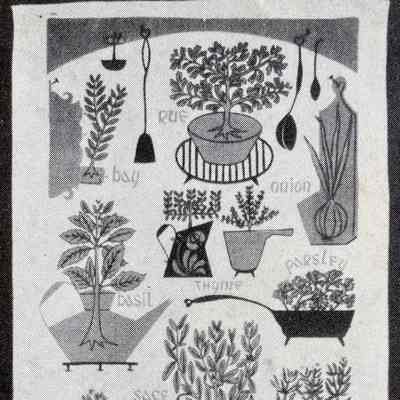 Towel, Wallhanging: Pot Herbs 220