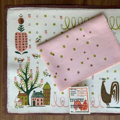Placemat: Calico Hearts 128, c.1954, Rose