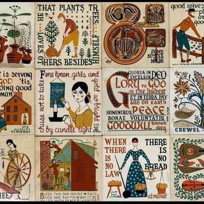 Tiles from Kathryn Zentner/Gertrude Ulmer.: Collection of Kathryn Zentner. Image: Kathryn Zentner.