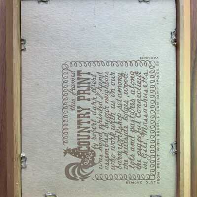 Back of Men Make Houses print with Country Prints imprint.