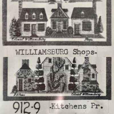 Print: Williamsburg Shops-Kitchens 912-9 Pair