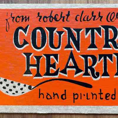 Country Hearth product tag.: Collection of Sara Leeper. Image: PKM
