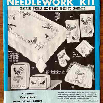 Suite of Bucilla Countr yMorn cross stitch kits.: PKM collection.