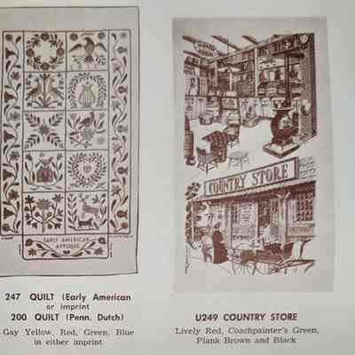 Country Store U247 wall hanging, right.: From “Country Prints by Robert Darr Wert and Neighbors”, c.1966. Image: Clark Peramo