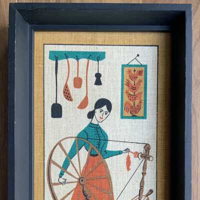 Grace print in late 1950’s Country Prints black painted pine frame.: PKM collection. Images: PKM, unless noted.