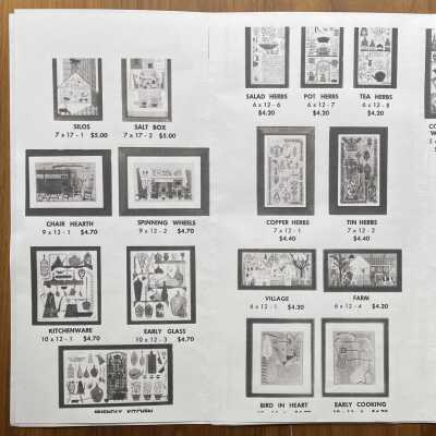 Kitchenware 1012-1, left, second from bottom.: From “Country Prints In Frames”, c.1955. Image: PKM