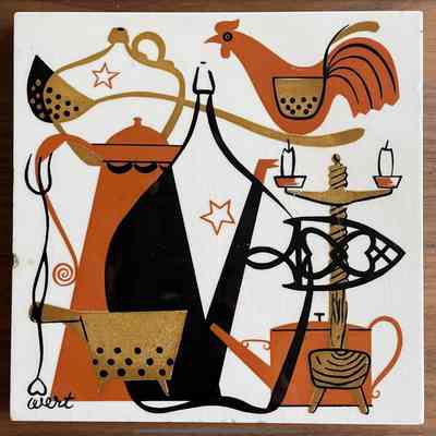 Matching tile: Yankee Doodles T-8, see “Country Print Tiles” entries.: PKM collection. Image: PKM