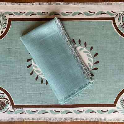Placemat: Tole 121 (TK), c.1950, Blue