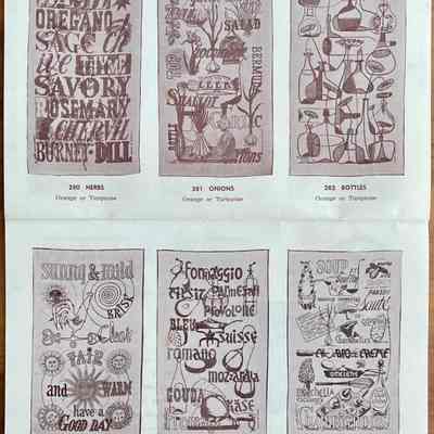 Page 13 & 14. Motif Gourmet towels.