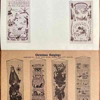 Page 21 & 22. Christmas Towels-As-Hangings, and Christmas Hangings.