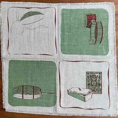 Matching square napkin.